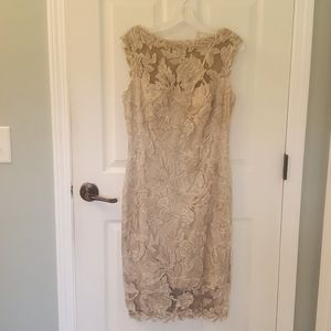 Tadashi Shoji Cocktail Dress Gold Size 8